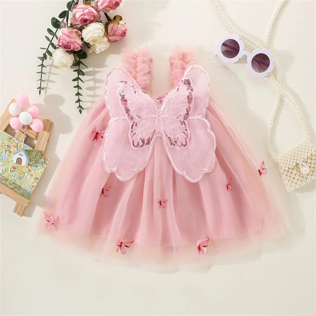 Vestido Asas de Sonho Infantil e Adulto