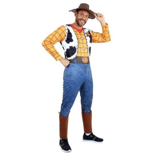 Fantasia Woody Adulto e Infantil com Chapéu - Toy Story