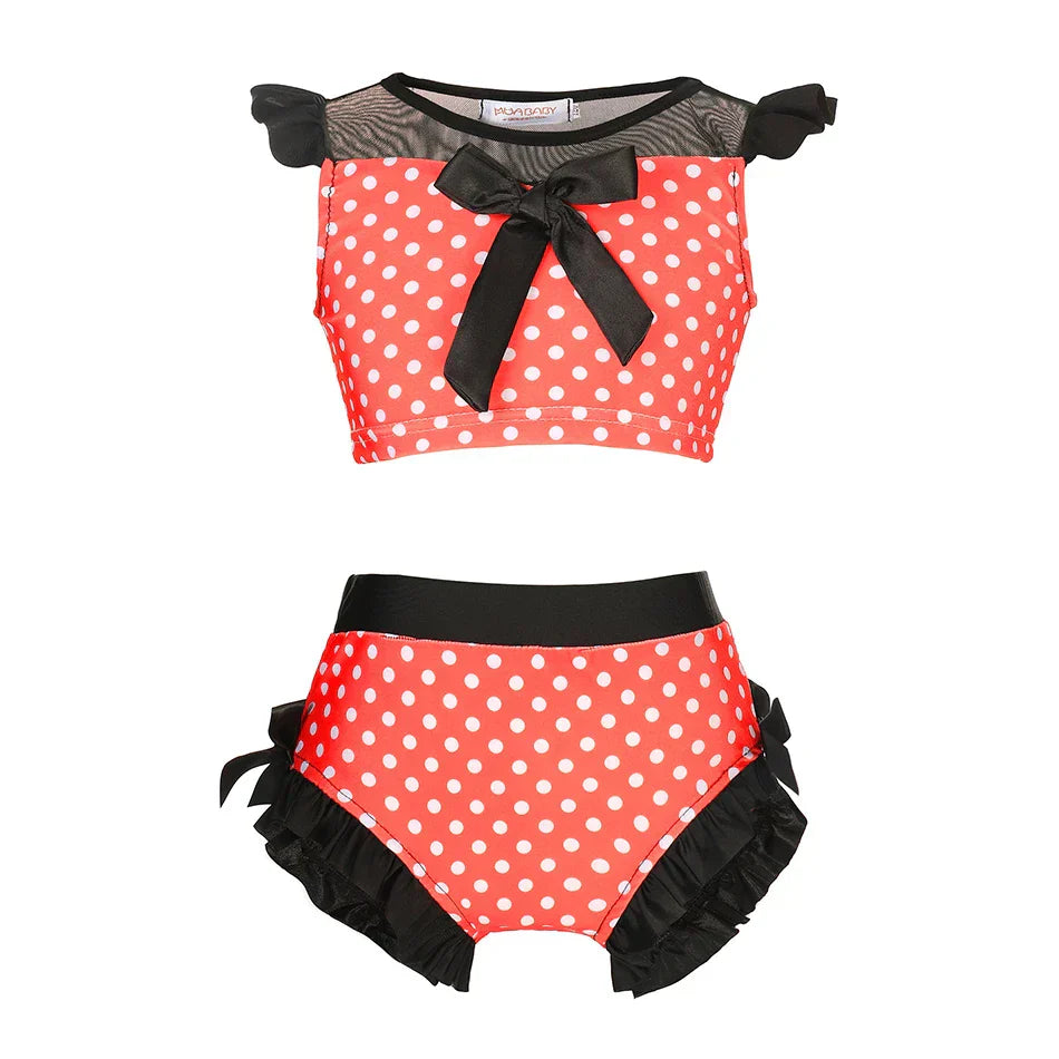 Biquíni Infantil e Adulto Minnie Vermelho